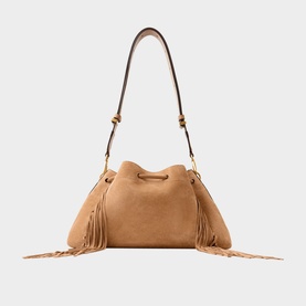 Cinch Fringe Medium Shoulder Bag