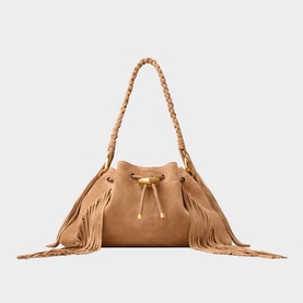 Cinch Fringe Medium Shoulder Bag