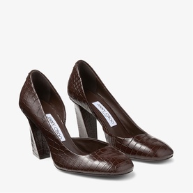 Farren Mock-Croc Heeled Courts