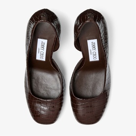 Farren Mock-Croc Heeled Courts