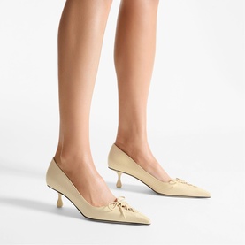 Scarlett 50 Embossed Kitten Heels