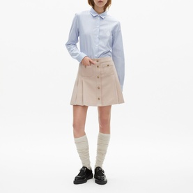 Crest Logo Embroidered Striped Shirt
