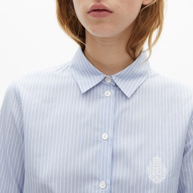Crest Logo Embroidered Striped Shirt