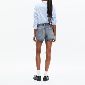 Denim Straight Leg Shorts