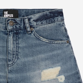 Denim Straight Leg Shorts