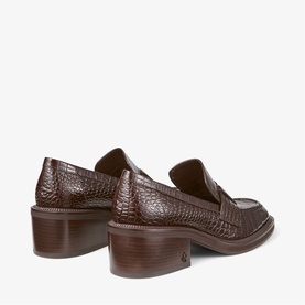 Tylor 60 Croc-Embossed Leather Loafers