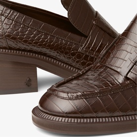 Tylor 60 Croc-Embossed Leather Loafers