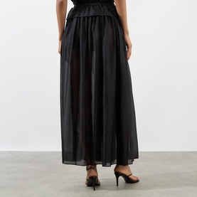 Gillian Pleated Flared Skirt