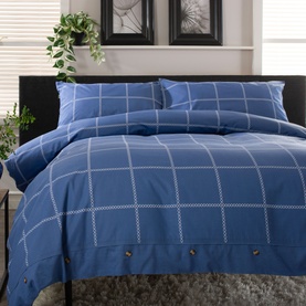Crossley Heath Duvet Set Blue/White