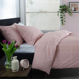 Crossley Heath Duvet Set Rose/White
