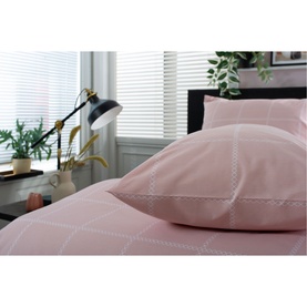 Crossley Heath Duvet Set Rose/White