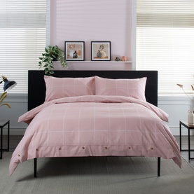 Crossley Heath Duvet Set Rose/White