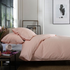 Soft Textured Duvet Set Pink