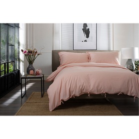 Soft Textured Duvet Set Pink
