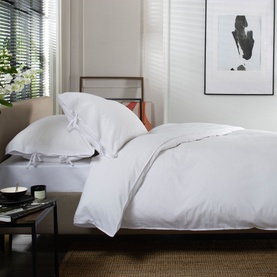 Soft Textured Duvet Set White