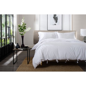 Soft Textured Duvet Set White