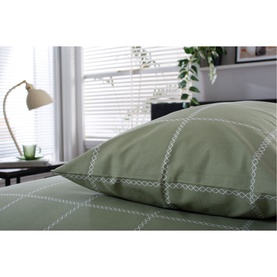 Crossley Heath Duvet Set Green/White