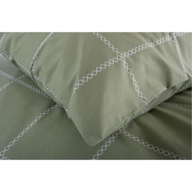 Crossley Heath Duvet Set Green/White