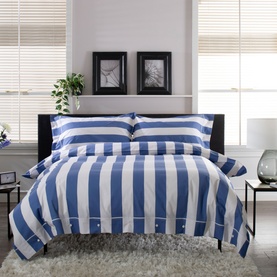 West End Duvet Set Blue/White