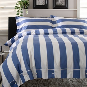 West End Duvet Set Blue/White