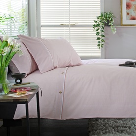 Gingham Duvet Set Rose/White