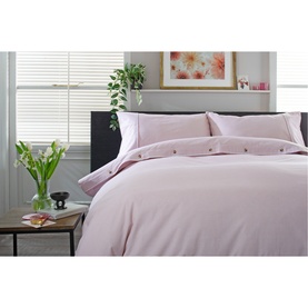 Gingham Duvet Set Rose/White