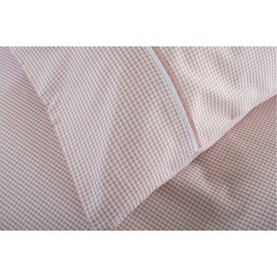 Gingham Duvet Set Rose/White