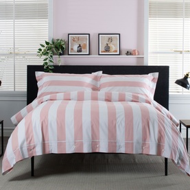 West End Duvet Set Rose/White