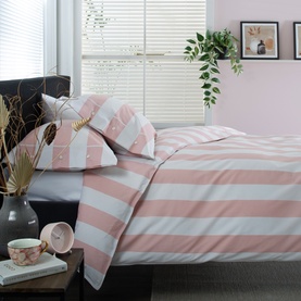 West End Duvet Set Rose/White