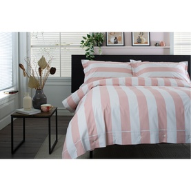 West End Duvet Set Rose/White