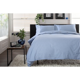 Gingham Duvet Set Blue/White