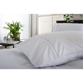Gingham Duvet Set Grey/White