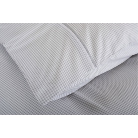 Gingham Duvet Set Grey/White