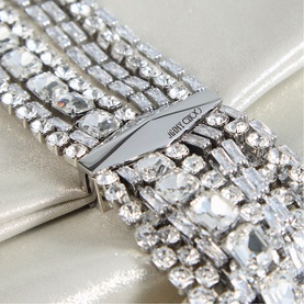 Zandra Shimmer Suede Clutch