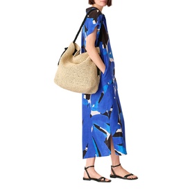 Abstract Blooms Linen Dress