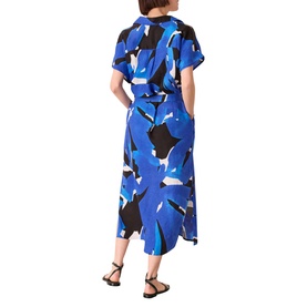 Abstract Blooms Linen Dress