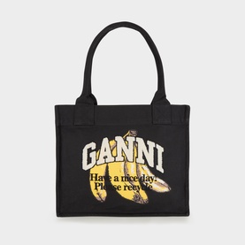 Banana Print Large Shopper Tote Bag