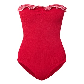 Dolly Gingham Bandeau Swimsuit