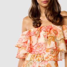 Jemima Ruffle Off-The-Shoulder Dress