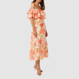 Jemima Ruffle Off-The-Shoulder Dress
