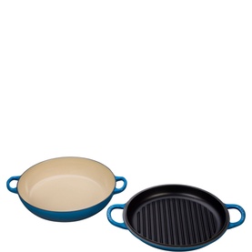 Signature Cast Iron Shallow Casserole and Grill Lid 30cm