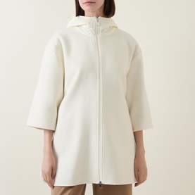 Diamond Quilted Hooded Cape