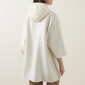 Diamond Quilted Hooded Cape