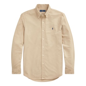 Garment-Dyed Slim Fit Oxford Shirt