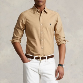 Garment-Dyed Slim Fit Oxford Shirt