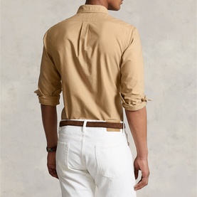 Garment-Dyed Slim Fit Oxford Shirt