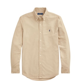 Garment-Dyed Slim Fit Oxford Shirt