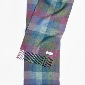 Damask Check Lambswool Scarf