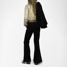 Prevy Velour Flared Trousers