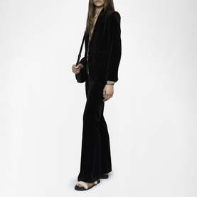Prevy Velour Flared Trousers